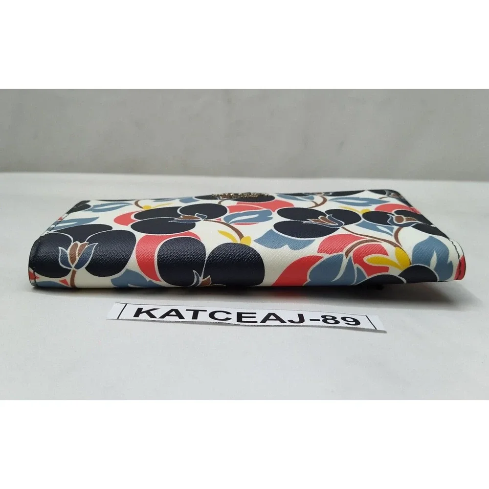 Kate Spade New York Multicolor Leather Floral Credit Card Bifold Wallet - NWoT